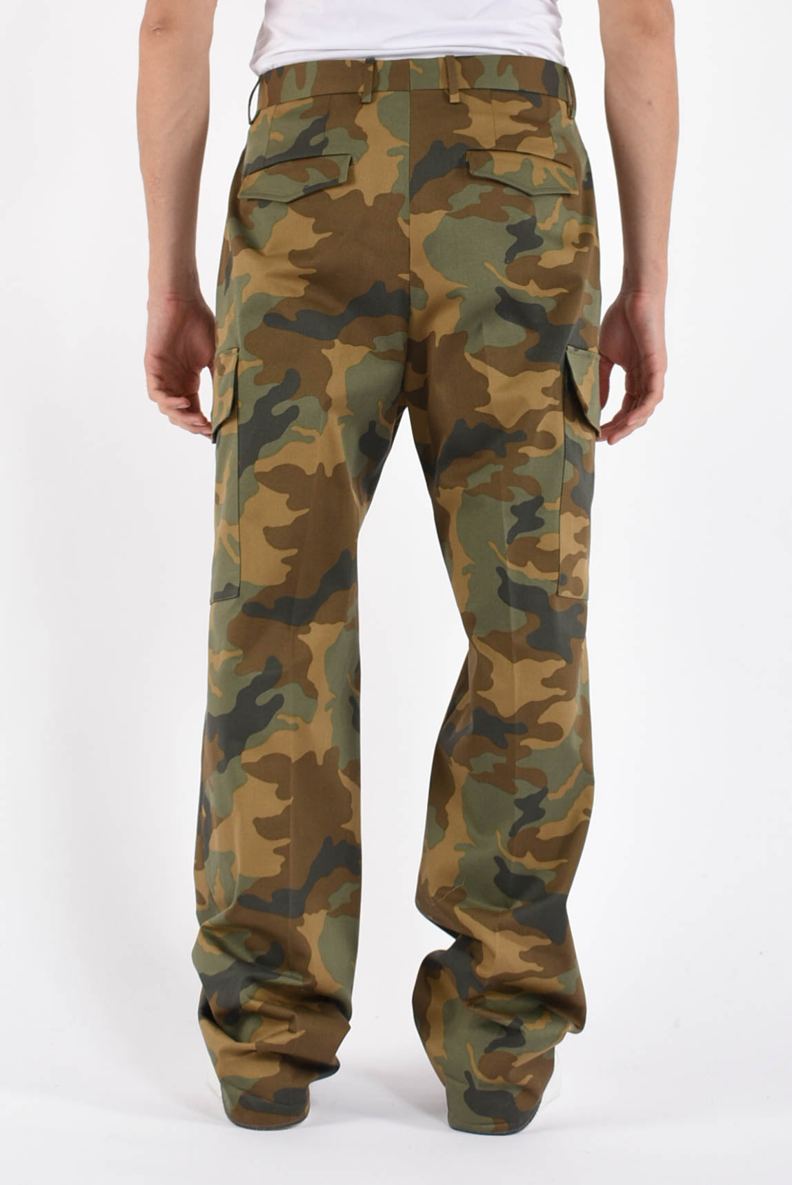 Pantaloni camo in cotone