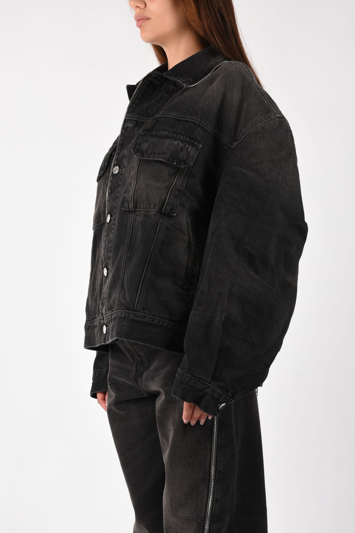 GIUBBINO IN DENIM LEGACY ZIP VINTAGE HEW09130DF119